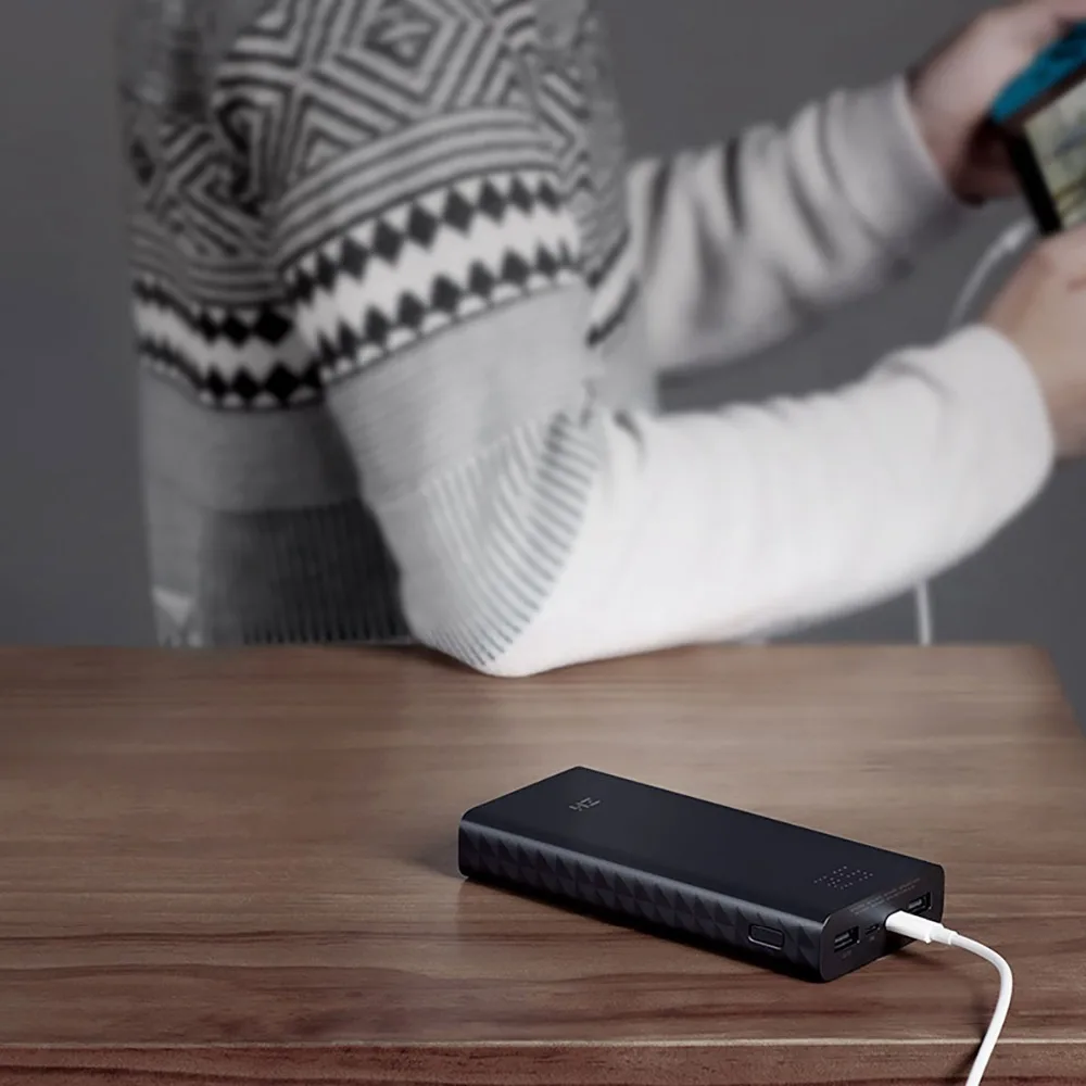 ZMI 20000mAh Portable Power Bank 2 ways 27w fast QC 3.0 External Phone Bank Up Battery Charger USB 3.0 Universal Power Supply ZMI 20000mAh Portable Power Bank 2 ways 27w fast QC 3.0 External Phone Bank Up Battery Charger USB 3.0 Universal Power Supply