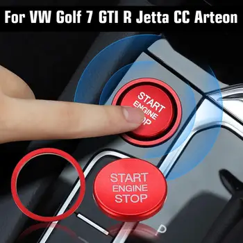 

Car Engine Start Stop Push Switch Button Ring Cover Trim for VW Golf 7 GTI R Jetta CC Arteon Upgrade Styling