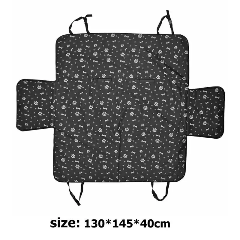 Оксфордская ткань переноска для домашних животных багажник водонепроницаемый коврик собачий чехол для подушки сиденья автомобиля - Цвет: Черный
