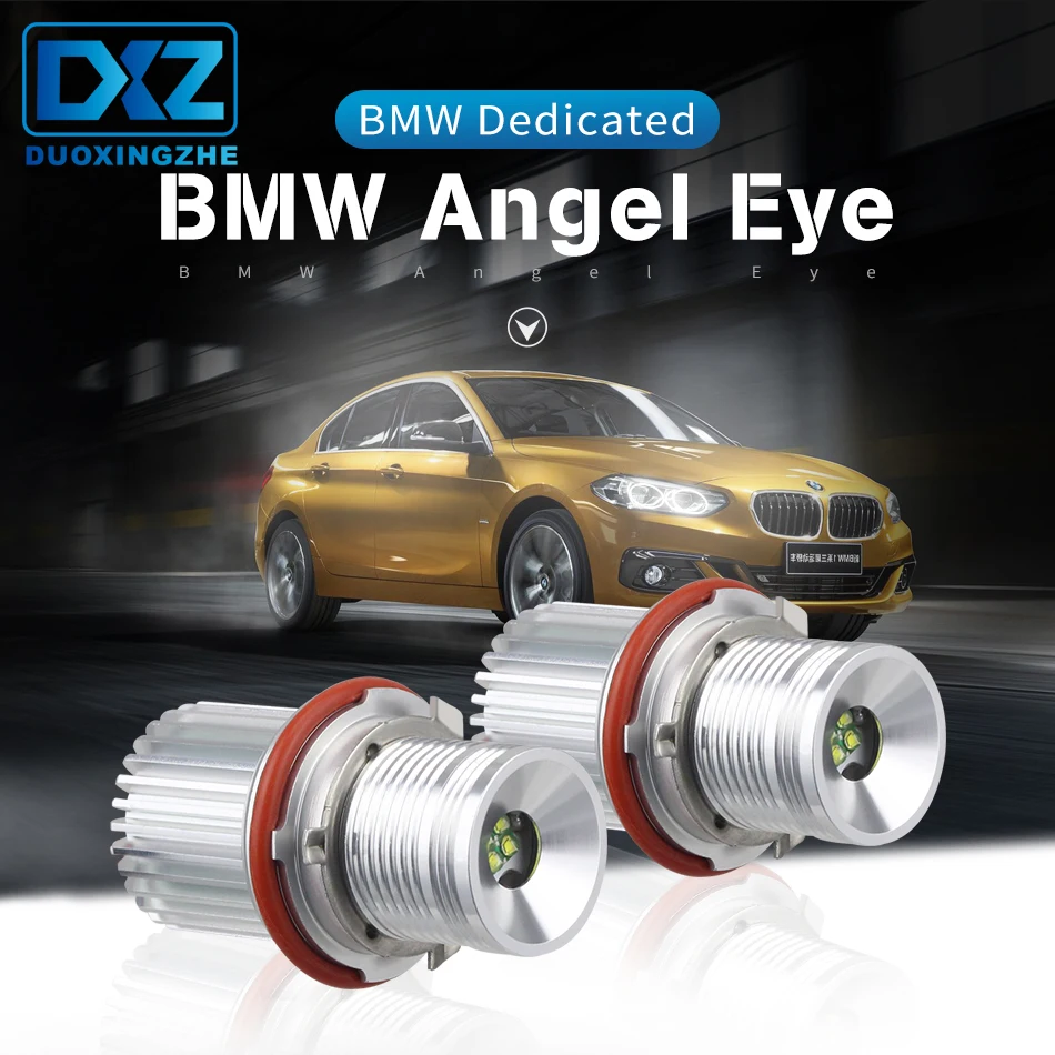 DXZ 2 шт. для BMW Angel Eyes 2*20 Вт 40 CREE светодиодные чипы белый E65 E87 E39 E60 E61 | Автомобили и