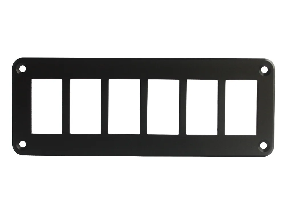 Aluminum 6 Way Rocker Switch Mount Holder Panel FOR CARLING ARB NARVA Style With Screwsin Car