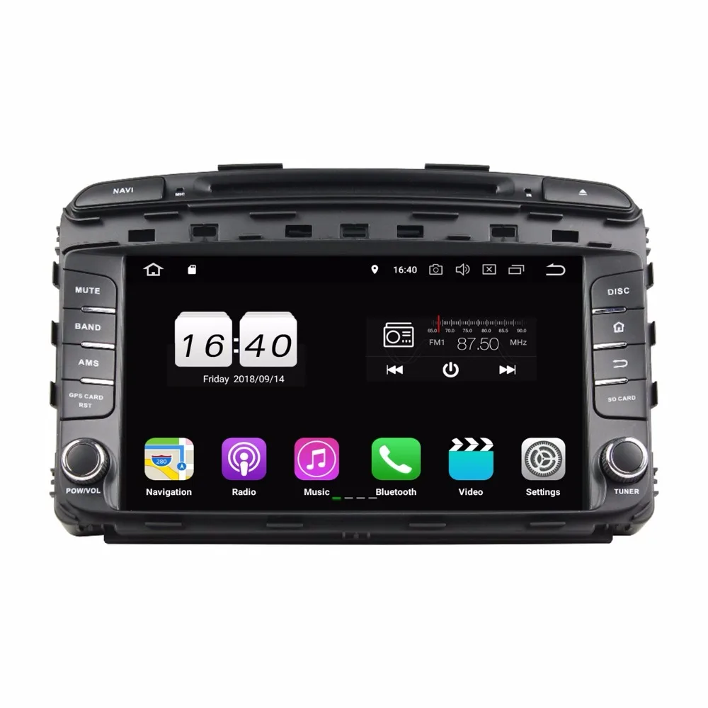Discount 9" Android 8.1 Quad Core Car Radio DVD GPS Multimedia Player for Kia Sorento 2015 With 2GB RAM Bluetooth WIFI Mirror-link DVR 1