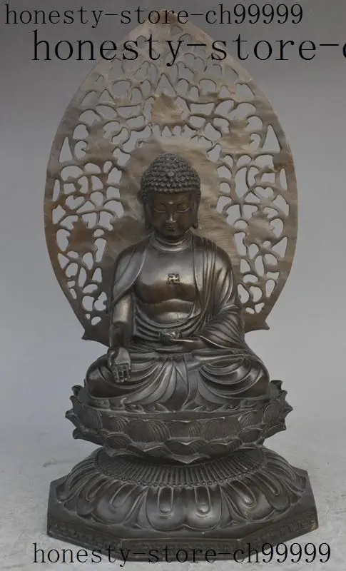 

christmas tibet buddhism temple seat lotus bronze sakyamuni Tathagata buddha statue halloween