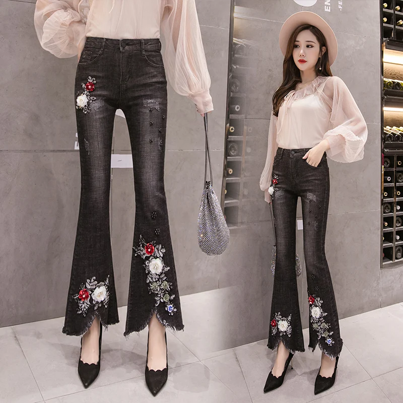 bell bottom capri jeans