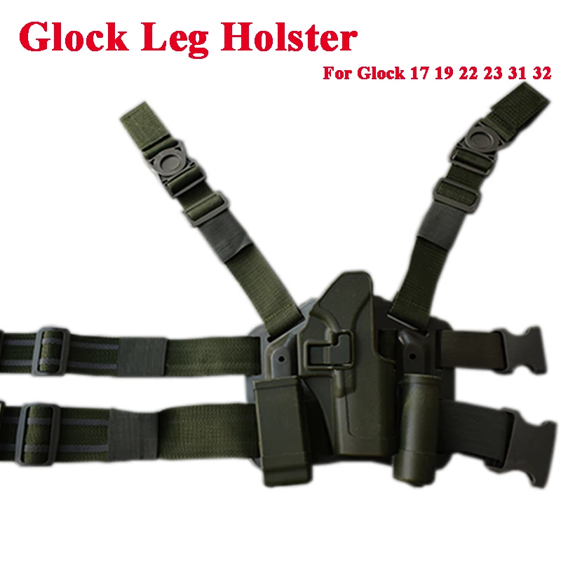 

Tactical Drop Leg Glock Gun Carry Case Right Hand Hunting Airsoft Gun Leg Holster For Glock 17 19 22 23 31 32 Thigh Holster