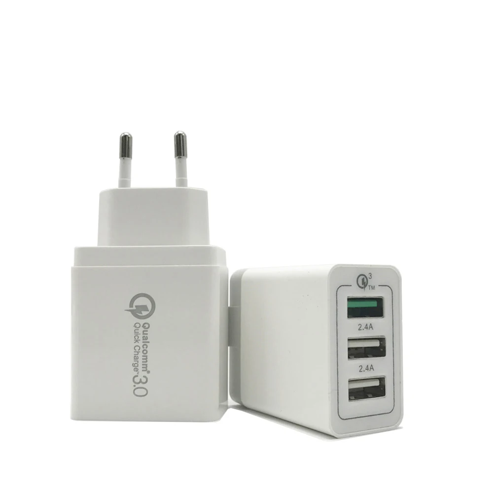 Quick Charge 3.0 3 Ports USB QC 3.0 Travel Fast Charger For iPhone 8 7 6S Plus Samsung S8 7 S6 Edge Note 5 XiaoMi Mi5S HTC 10 A9 (8)