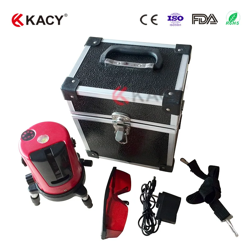 

Two Cross Laser Line One Laser Dot Tilt Function Portable Aluminium Case Laser Measuring Tools with Charger 32862