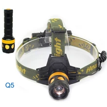 2 в 1 Светодиодные фары с фонариком Q5 фронтальная вспышка лампы Факел Lanterna фара для Рыбалка Охота кемпинг