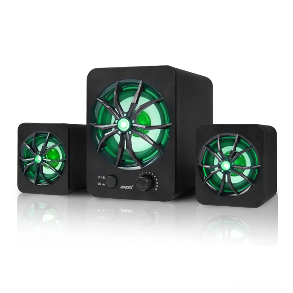 SADA D 207 компьютерная Колонка светодиодный Ной подсветкой USB Проводная