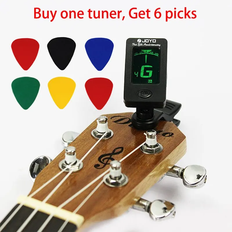 

WS 360 Degree Chromatic Guitar Bass Rotatable JOYO JT-01 Bass Tuner Mini LCD Clip Tuner For Violin Ukulele Accessories