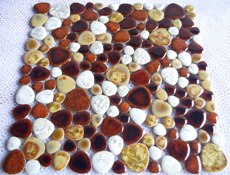 Tst Porzellan Mosaiken Fambe Braun Weiss Gelb Herzform Kiesel Fliesen Badezimmer Mosaik Innenwand Dusche Hintergrund Floor Mosaic Porcelain Mosaicpebble Tiles Bathroom Aliexpress