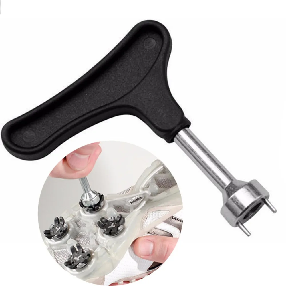 Practical Golf shoes spikes Plastic Black Golf Shoe Cleats Wrench Spike