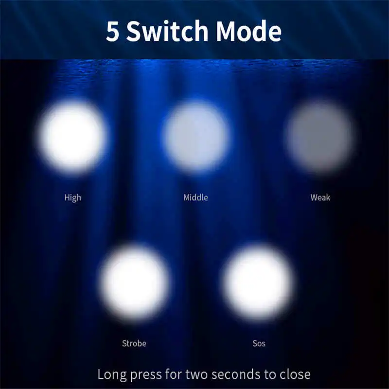 XM-L2 T6 LED Diving Scuba Flashlight Underwater powerful led flashlight waterproof torch flashlight t6 laser pointer #4S18 (1)