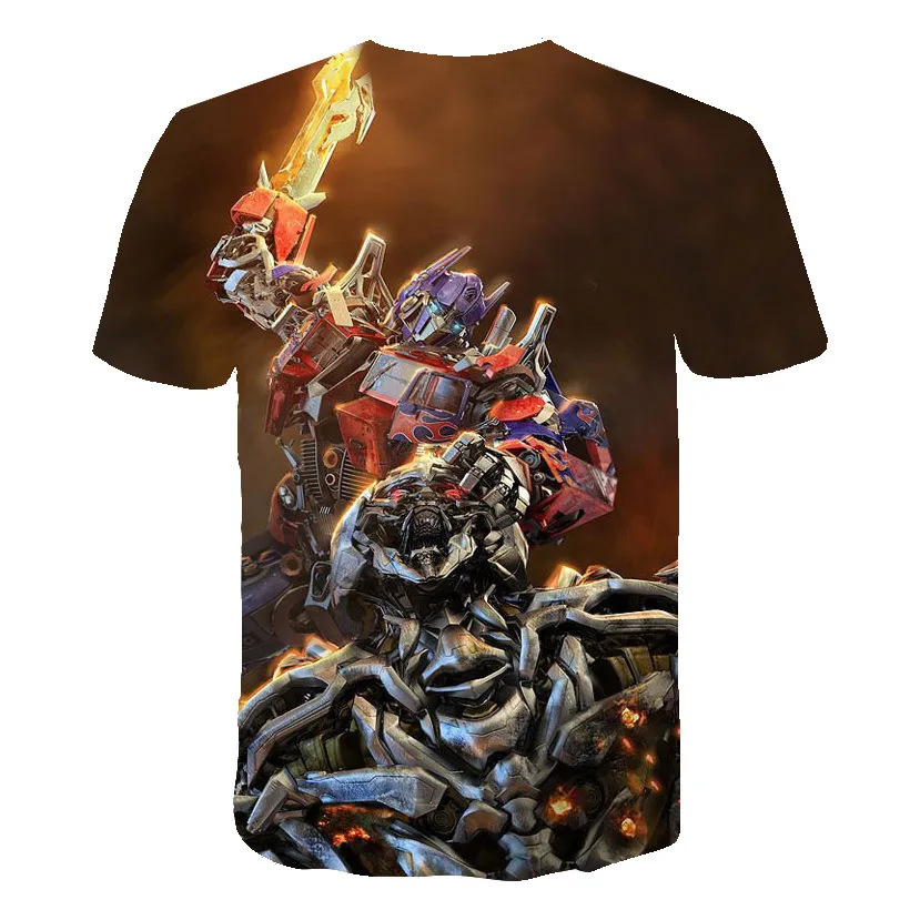2019 summer new 3d printed transformers optimus prime t shirt men clothing casual fashion Hot Movie men women tshirt Top