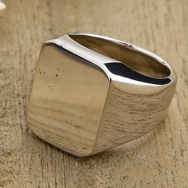 Простое кольцо Valily из серебра 925 пробы для женщин, квадратная Большая ширина, перстень для мужчин, Серебряное мужское кольцо, ювелирное изделие, Anel, новинка