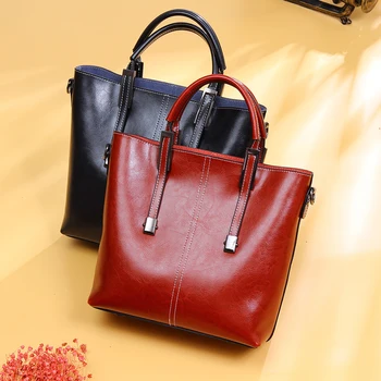 

Soft Genuine Leather Women Crossbody Bag Casual Women Handbags Fashion Women Messenger Bags Luxury Female Tote Bolsa Feminina