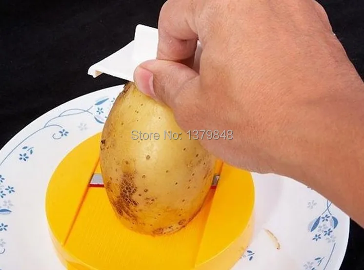 WDJZ Microwave DIY Potato Vegetable Crisp Chips Slicer Maker Kitchen Home Craft 
