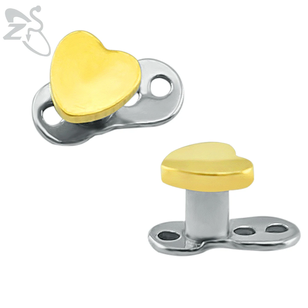 Piercing Dermal Anchor Con Sfera Leopardata - Acciaio Chirurgico 316L, 5mm, Per Pelle E Superficie