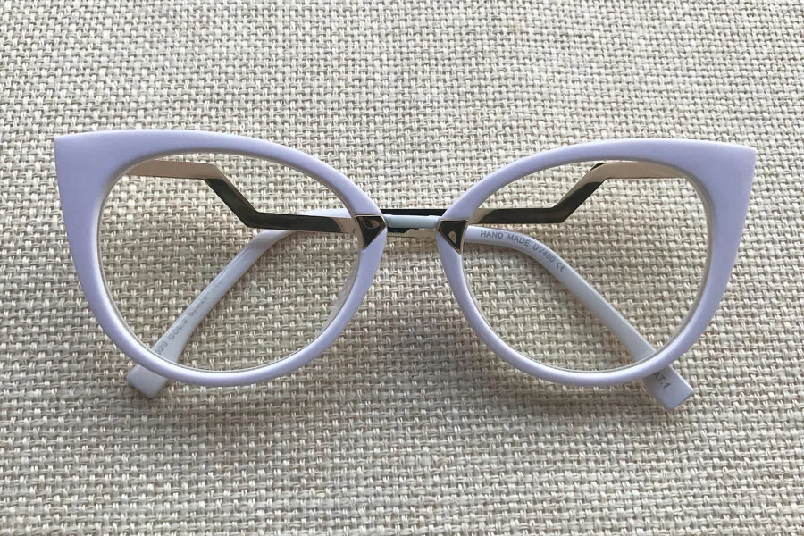 CCSPACE, женские очки кошачий глаз, оправа для женщин, фирменный дизайн, оптические очки, металлические дужки, модные очки 45045