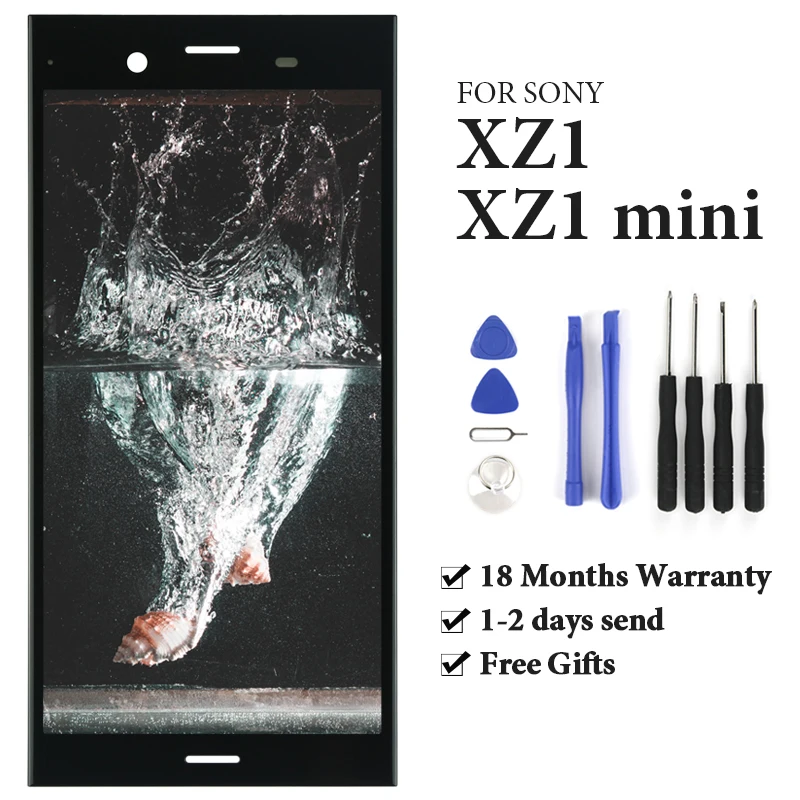 AAA + для Sony Xperia XZ1 G8341 G8342 Compact Mini G8441 G8442 ЖК дисплей с сенсорным экраном дигитайзер