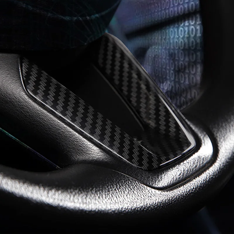 

For MAZDA 3 6 CX-3 CX-5 CX-8 CX-9 2018 2019 ABS Carbon fibre Car Steering wheel Button frame Cover Trim Car Styling 1pcs