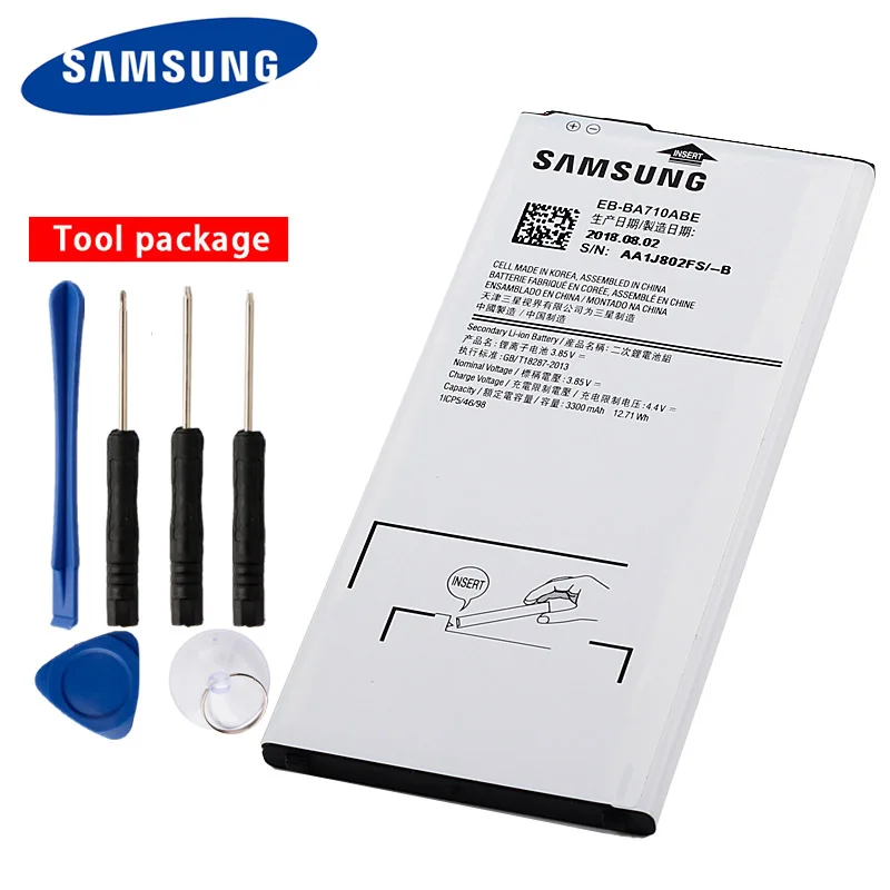 Оригинальный Samsung телефон для GALAXY A7 2016 A710 A710F A7100 A7109 оригинальный аккумулятор 3300