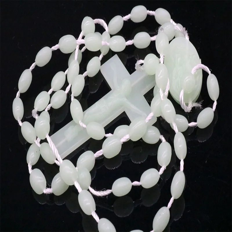 120 штук/религиозные пластиковые, молитвенные крест ожерелье, старое классическое ожерелье из пластиковых бусин, пластиковое ожерелье с четками - Окраска металла: laokuanxianglian7