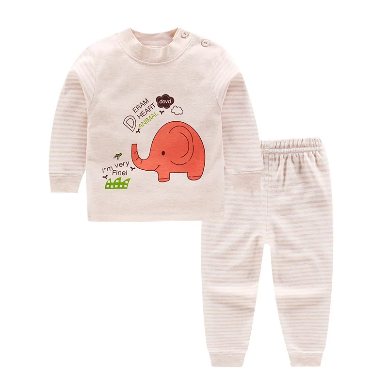 

2019 Baby Girls Sets Cartoon Autumn Toddler Boys Clothing Suits Striped Casual Spring Children Clothes Cotton Little Kids Outfit