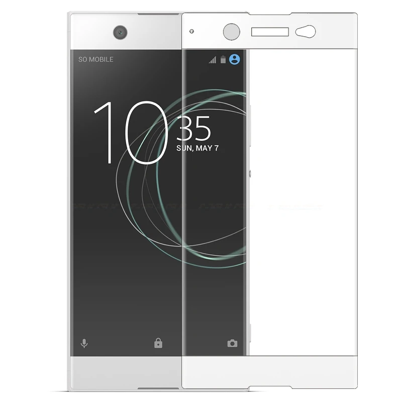 3D изогнутая Защитная пленка для экрана из закаленного стекла для sony Xperia XZ3 XZ X XZ1 XZ2 Compact XA XA1 XA2 Premium Ultra 8 5 1 10 Plus - Цвет: White