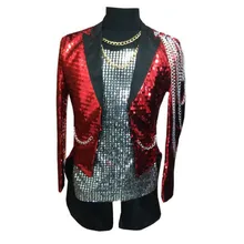 Горячий мужской костюм с блестками МАГ ласточкин хвост костюм для ночного клуба, бара, DJ сценический мотоцикл обслуживание