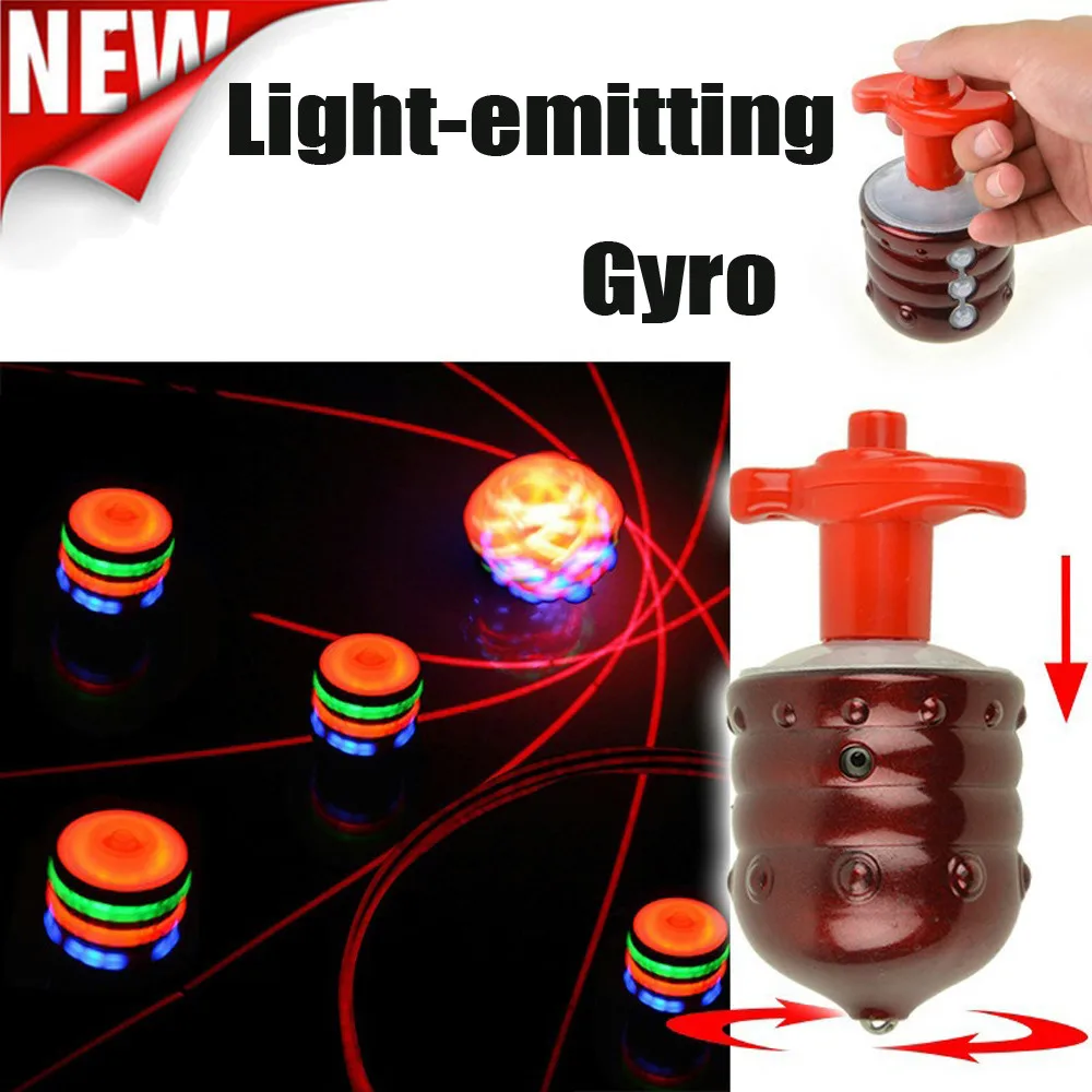 2019 New Toy Hot Colorful Gyro Flash Light emitting Red Line Gyro Magic