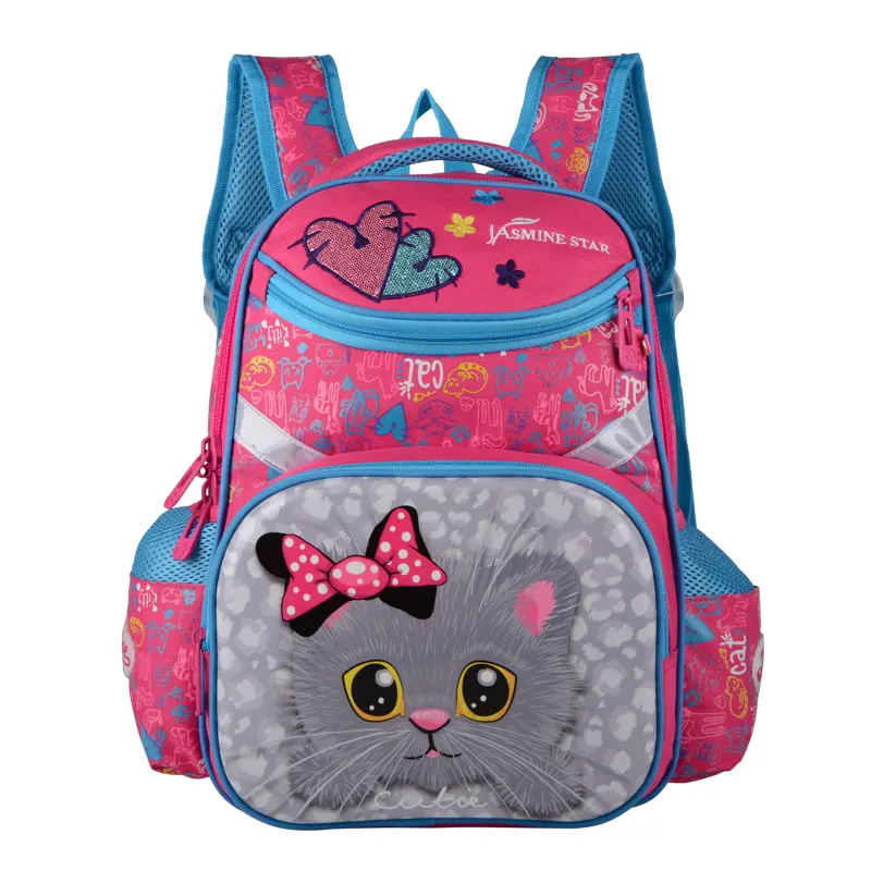 

2019 New Backpacks For School Bags Girls Cartoon Cat 19 inch Size Orthopedic Backpack Children Knapsack Girls Mochila Escolar