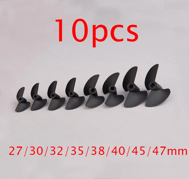 10pcs 2 blades propellers plastics Nylon screw prop for RC Boat Model O