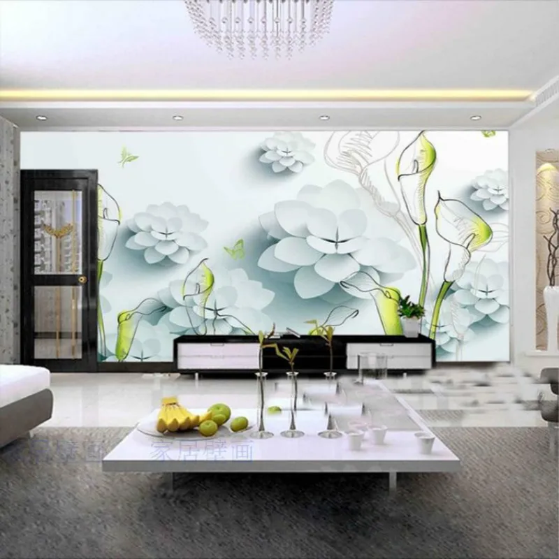 Custom wall covering television background 3d wallpaper for walls modern minimalist living room