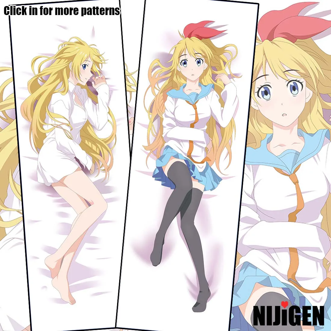 

Nisekoi Kirisaki Chitoge Sexy 18R Cute Anime Game Dakimakura Decorative Pillow Case Cover Hugging Body