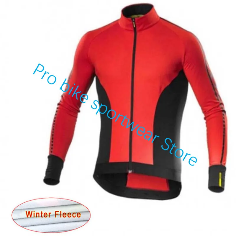 cycling jersey 06 Mavic зима термальность флис с длинным рукавом Велоспорт Джерси гонки Pro team велосипедная одежда Maillot Ropa ciclismo Hombre Uniformes - Цвет: cycling jersey 06