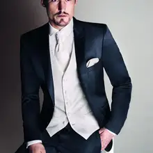 Slim fit темно-синий арабский Свадебный костюм свадебный смокинг костюм жениха/деловой костюм куртка+ брюки+ галстук+ жилет