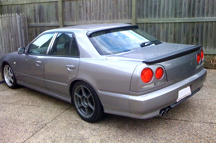 For Nissan Skyline R34 Sedan 4 Door Only Origin Style Fiberglass Roof Wing Frp Fiber Glass Rear Spoiler Lip Splitter Drift Kit Car Styling Car Styling Nissan Aliexpress