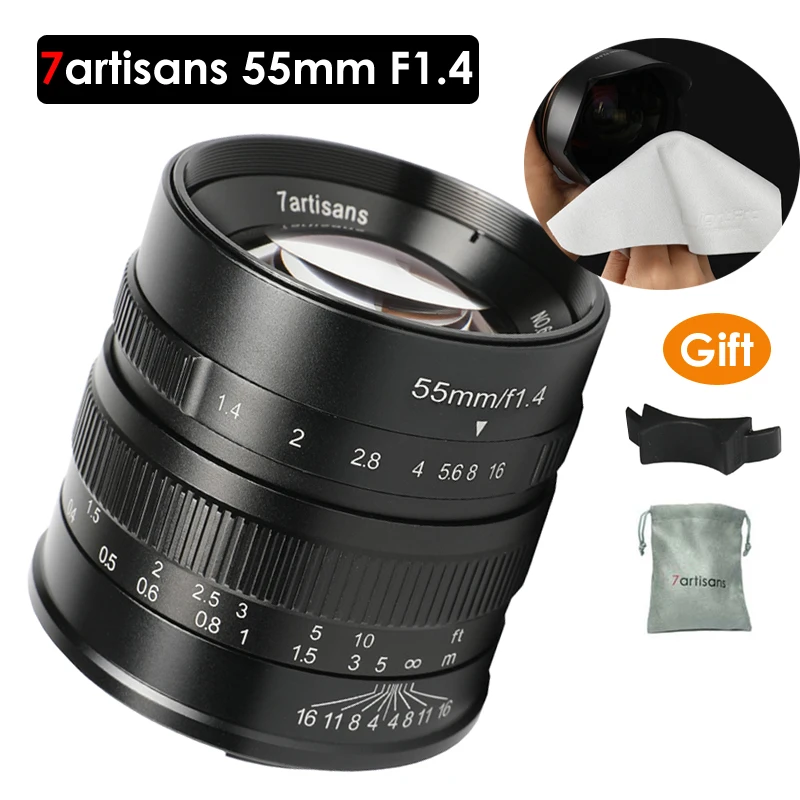 7artisans 55mm F1.4 Large Aperture Portrait Manual Focus Micro Camera