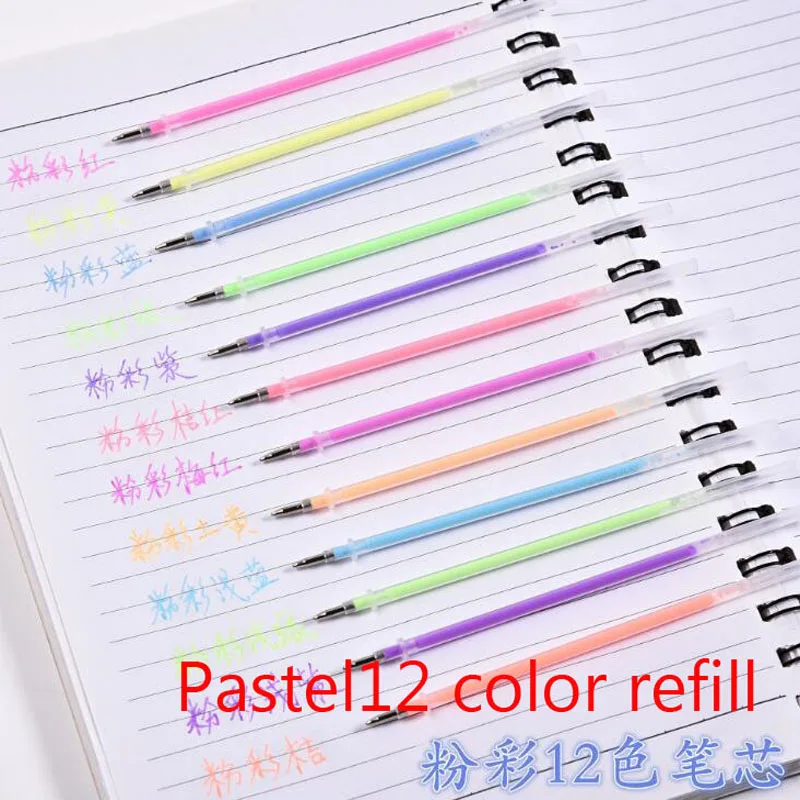 1 шт. цвет радуги заправка пастельные заправка цвет ручка заправляемая ручка для студентов граффити живопись 0,7 мм Заправка офисные