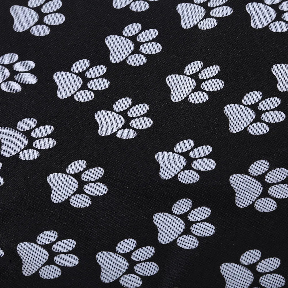 Collapsible Waterproof Car Pet Seat Covers Footprint Pattern Oxford Fabric Dog Back Seat Car Interior Accessories For Drop ship