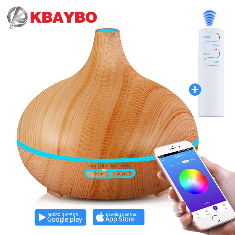 

Electric Aroma Essential oil diffuser ultrasonic aromatherapy air humidifier 7 Color LED Night Light with remote control and APP