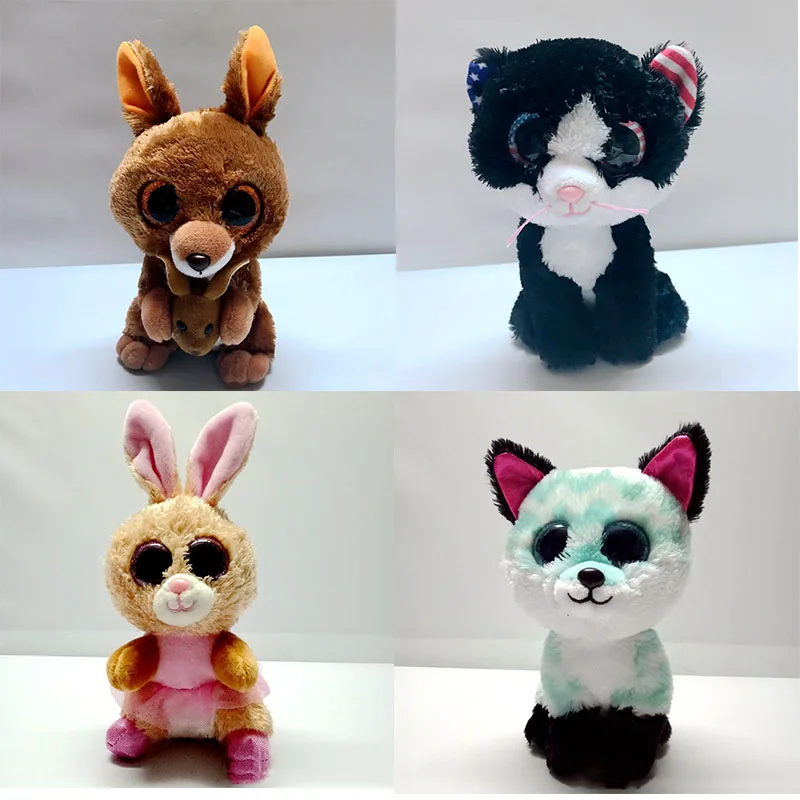 

10-15cm Ty Beanie Boos Big Eyes Plush Toy Doll Children's Gift