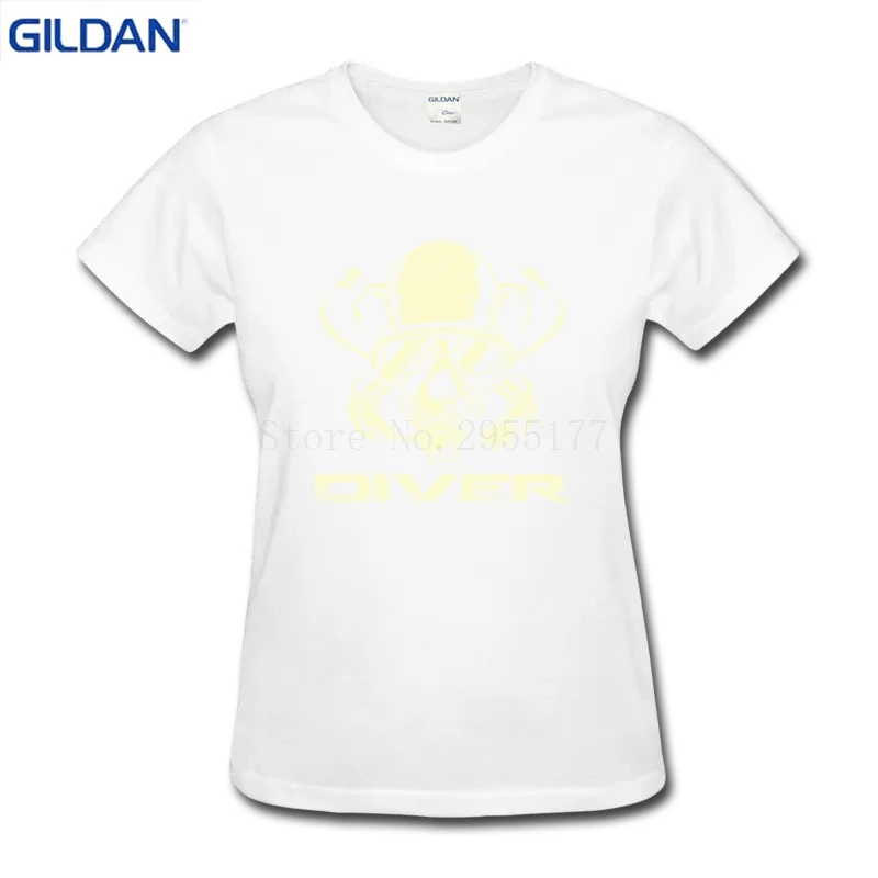 

Hot Sale t shirt Woman 2018 summer Lifes Short Diver Hard Scuba Divinger Present Him cotton regular tshirt for Woman Top