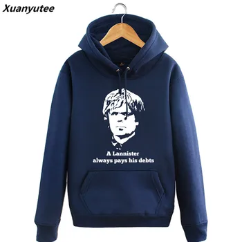 

Xuanyutee A Song Of Ice&Fire Men Hoodies Print A Lannister Always Pays His Debets Fleece Cotton Pullover GOT Cosplay Sweat Homme