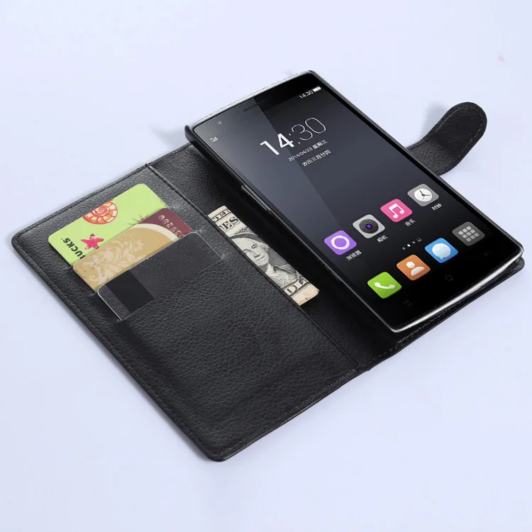 Кожаный чехол книжка для OnePlus One 1 с отделением карт|leather case|case forcase protection |