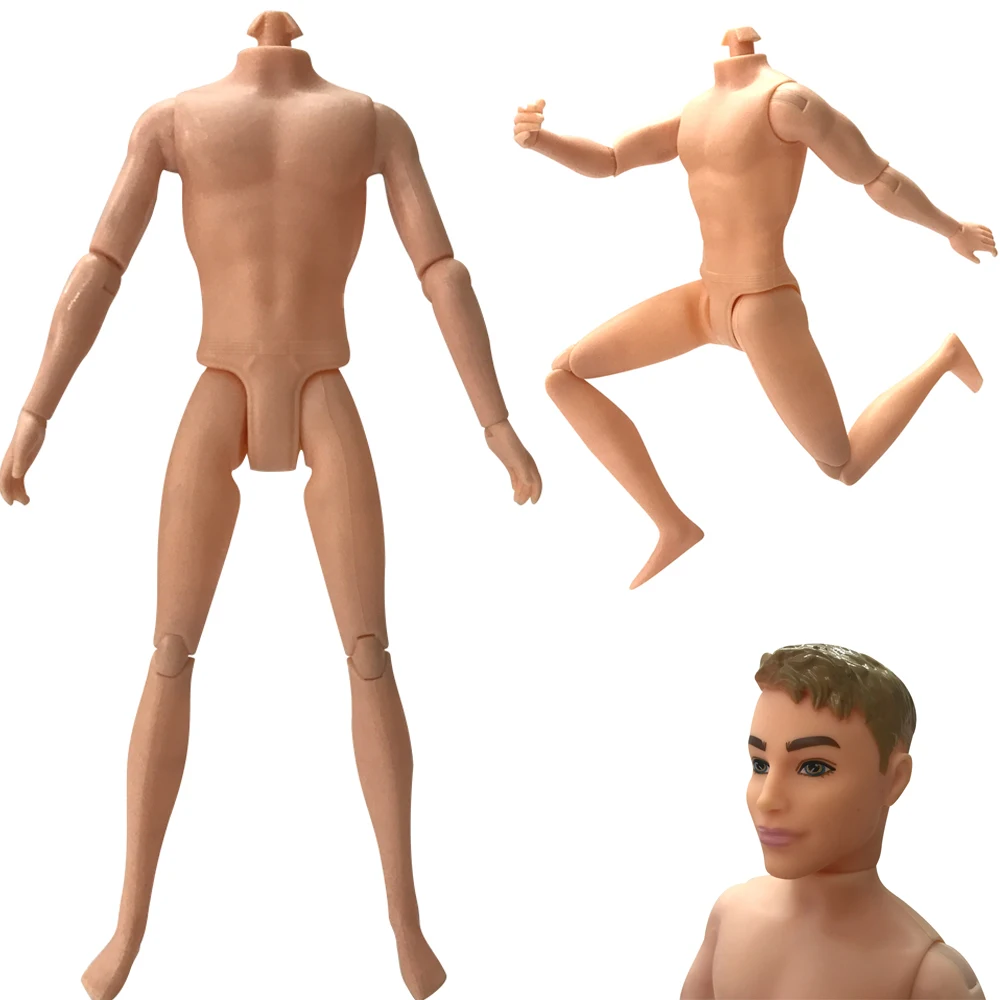

NK New 11 Jointed Moveable Doll Body For Barbie's Boyfriend Ken Male MAN Naked Body Prince Ken Nude Doll DIY Children ToysDZ