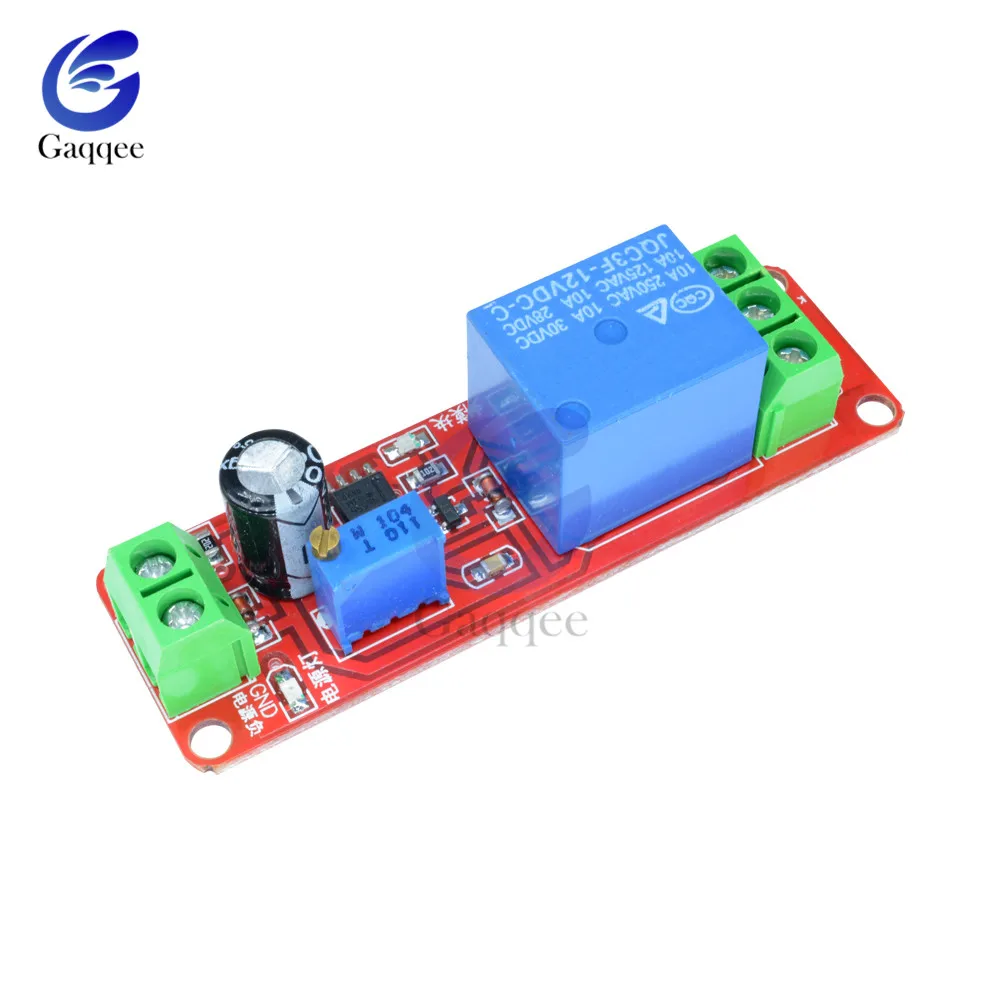 

10PCS/Lot 12V 10A Timer Delay Relay Shield Board NE555 Trigger Switch Control Adjustable 0-10s Delay Relay Module for Car Auto