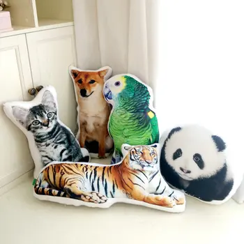 

Cuartoon Simulation zoo cat Shiba Inu animal cushion pillow at home sofa car children's room bay decoration parrot plush toys