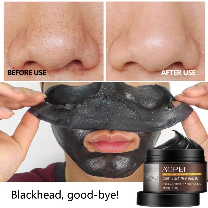 

Face Mud Blackhead Mask Shrinking Pores Moisturizing Oil-Control Bamboo Charcoal Pimple Removal Mask